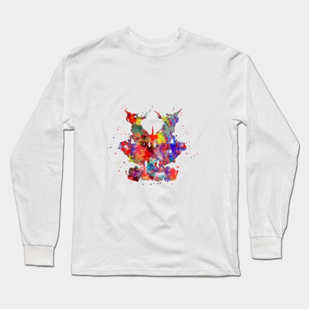 Rorschach card 9 Long Sleeve T-Shirt by RosaliArt